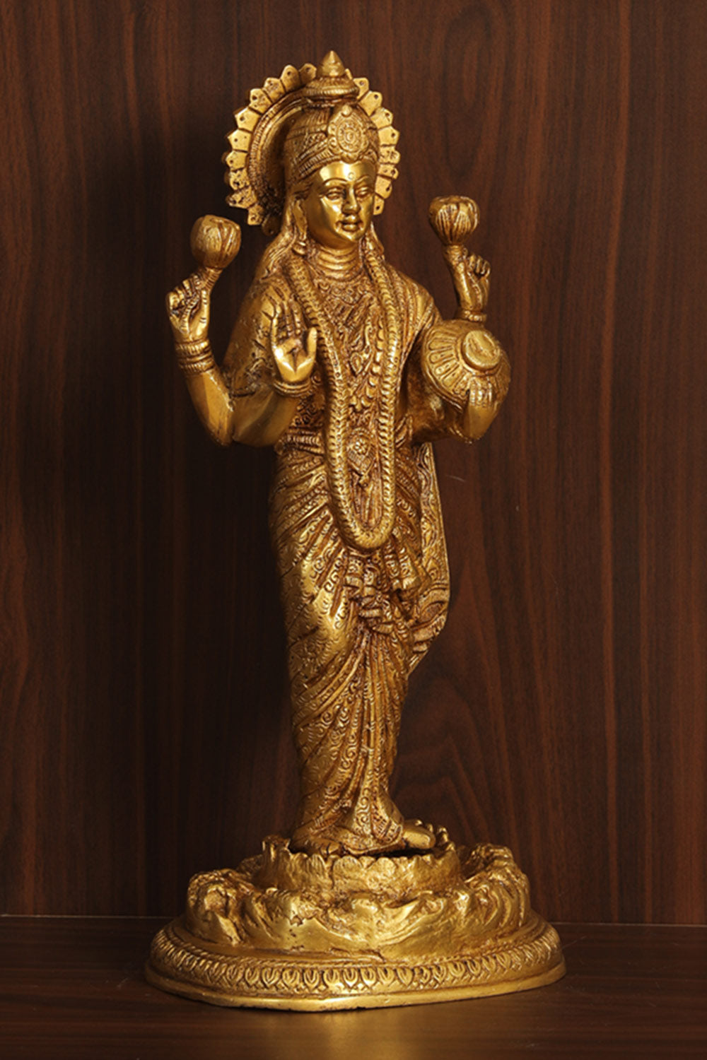 Image of Brass Goddess Dhan Lakshmi Idol