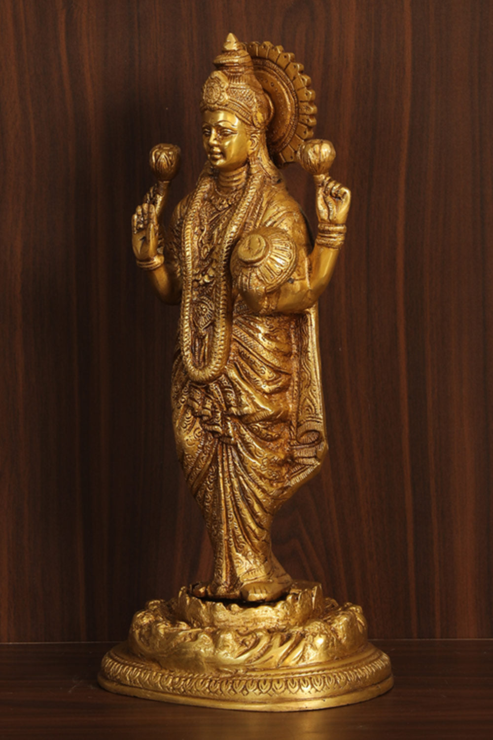 Brass Goddess Dhan Lakshmi Idol