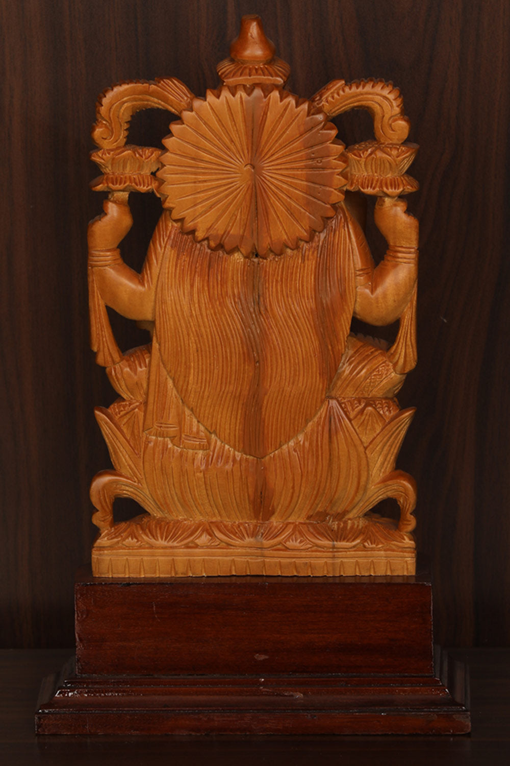 Shutters Wood Goddess Vishu Priya Lakshmi Idol