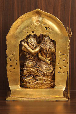 Image of Brass Shiva Family Idol