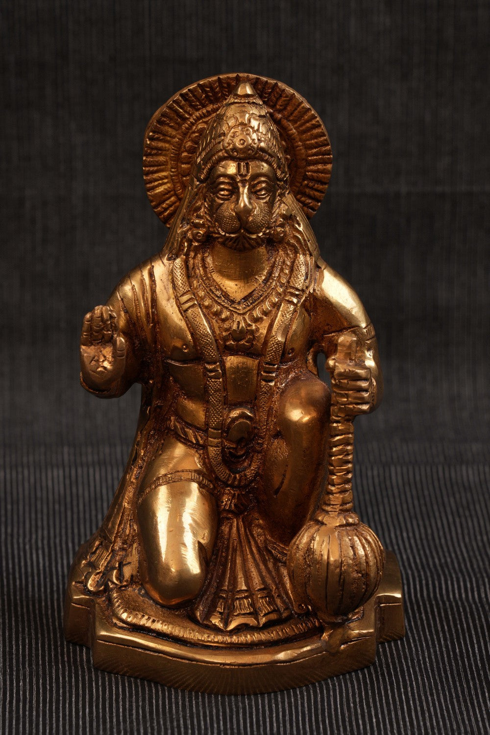 Image of Brass Lord Hanuman Statue