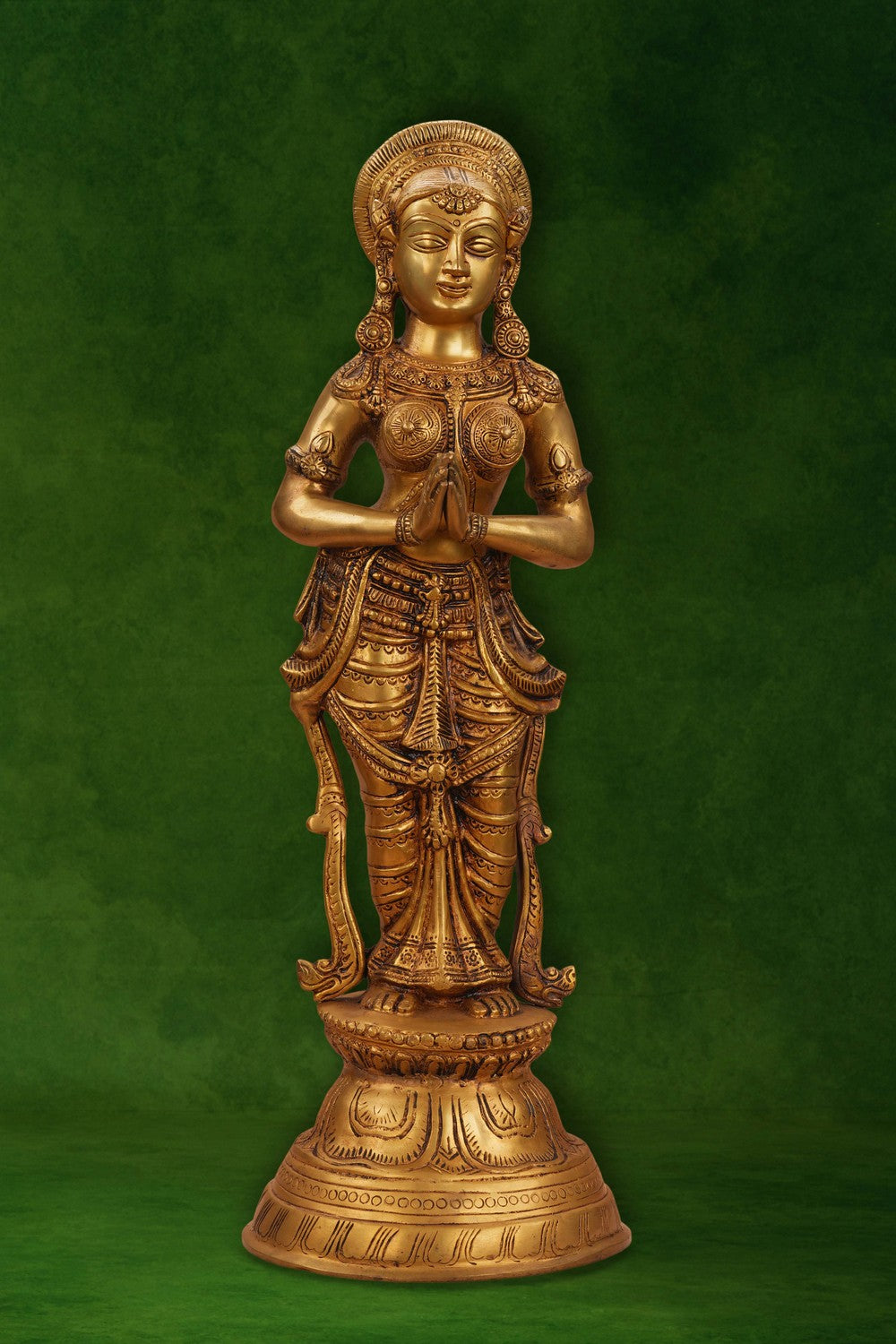 Image of Brass Namaste Statue