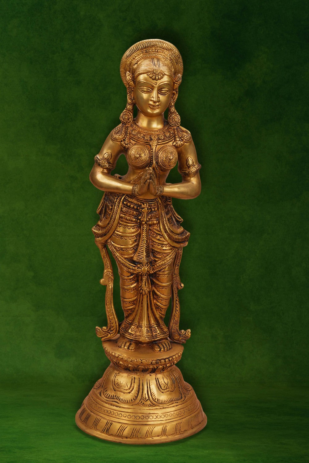 Image of Brass Namaste Statue