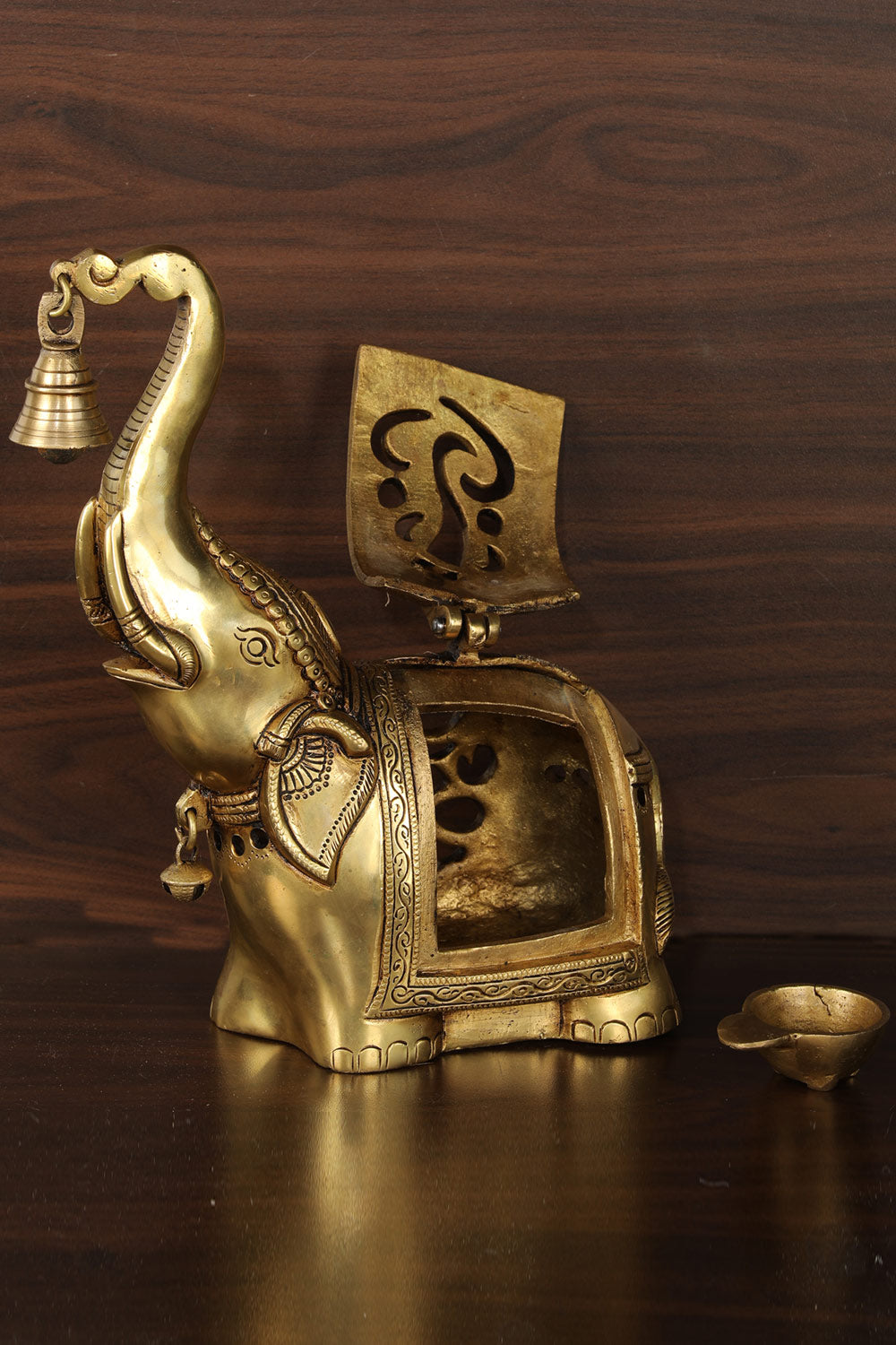 Collection of A Unique Style Handcrafted Brass Elephant Idol in a gallery layout