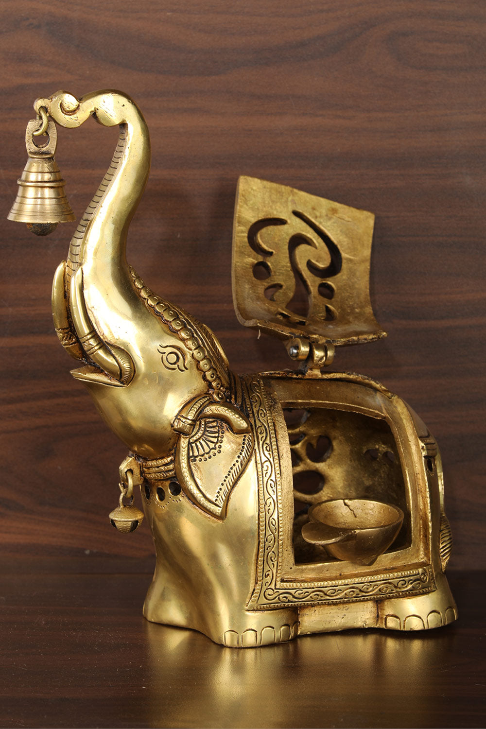 Collection of A Unique Style Handcrafted Brass Elephant Idol in a gallery layout