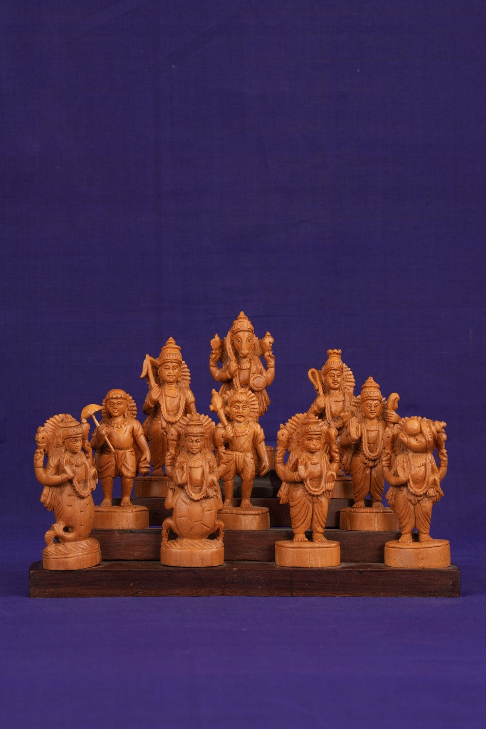Image of Lord Vishnu Dasavatharam Wood statue