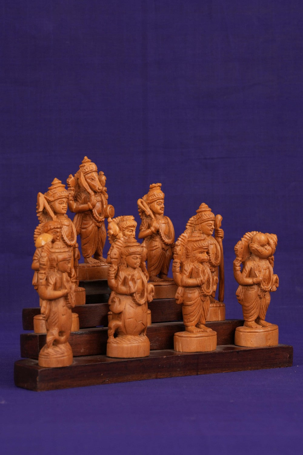 Image of Lord Vishnu Dasavatharam Wood statue