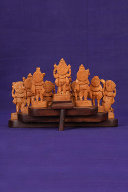 Image of Lord Vishnu Dasavatharam Wood statue