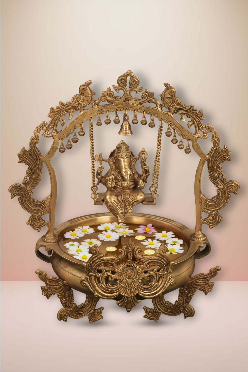 Image of Hastha Kalalu Handcrafted Brass Ganesha Urli