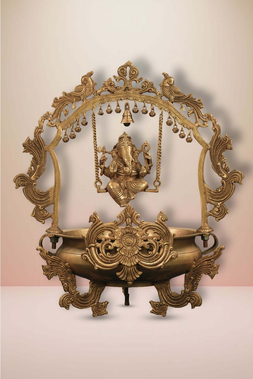 Image of Hastha Kalalu Handcrafted Brass Ganesha Urli