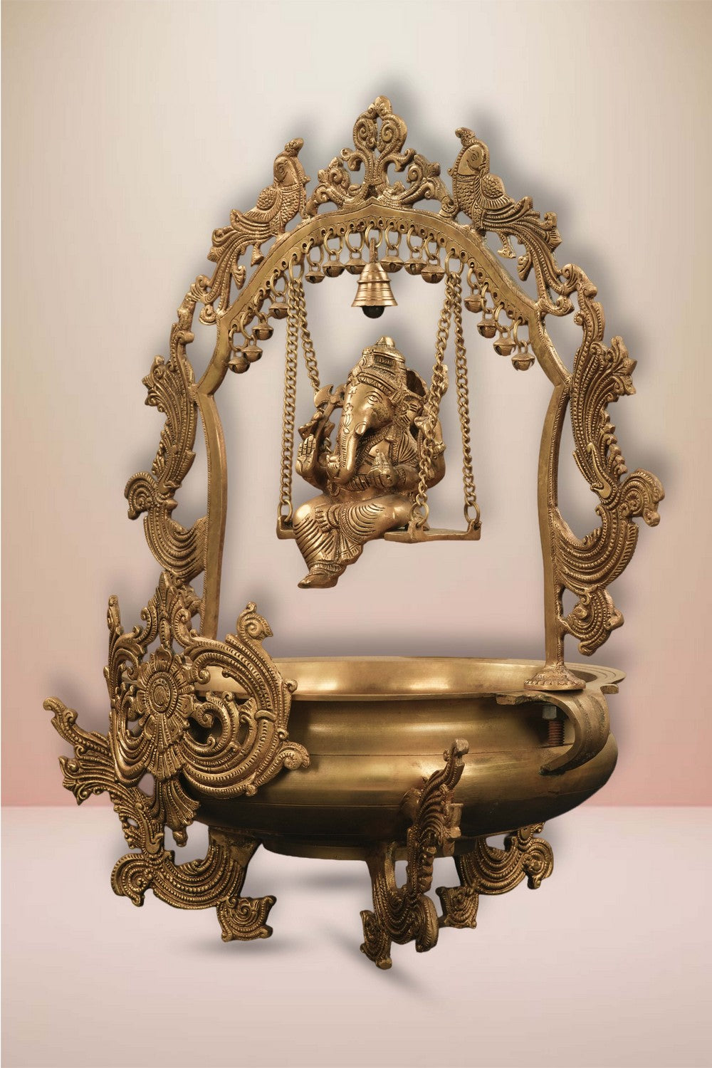 Image of Hastha Kalalu Handcrafted Brass Ganesha Urli