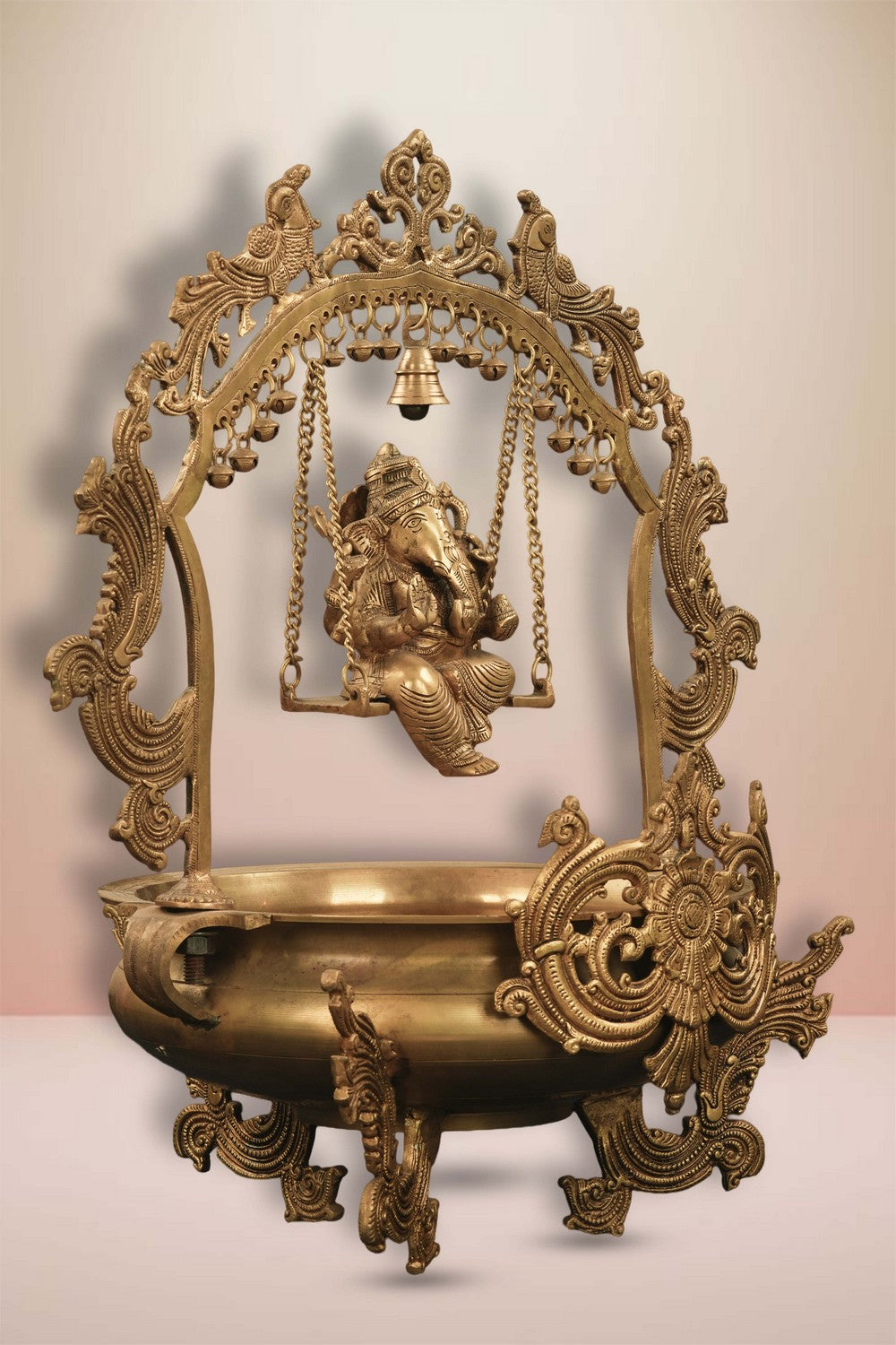 Image of Hastha Kalalu Handcrafted Brass Ganesha Urli