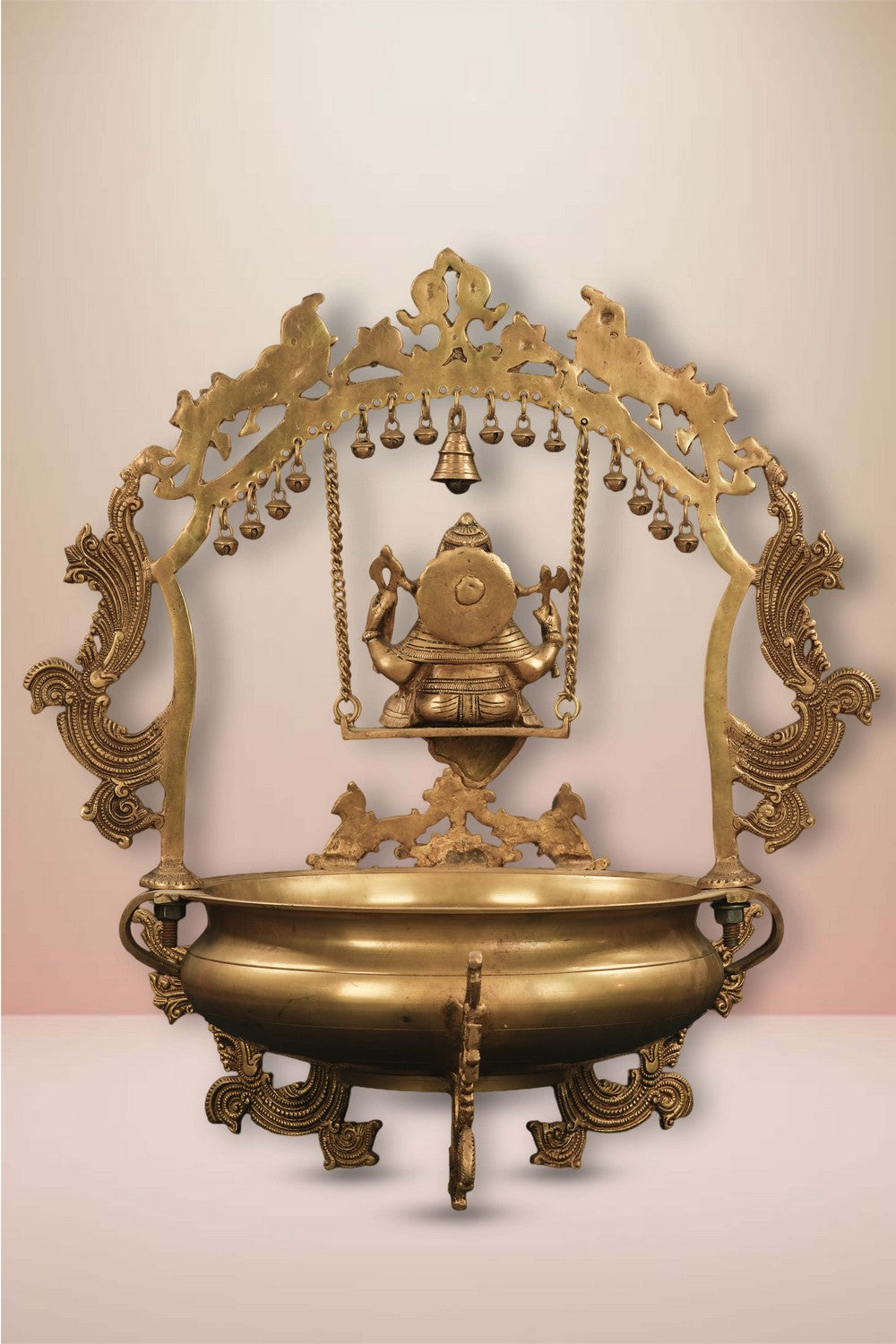 Image of Hastha Kalalu Handcrafted Brass Ganesha Urli