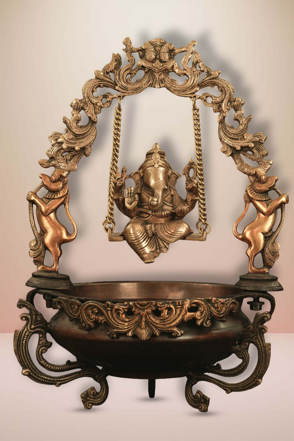 Image of Hastha Kalalu Handcrafted Brass Ganesha Urli