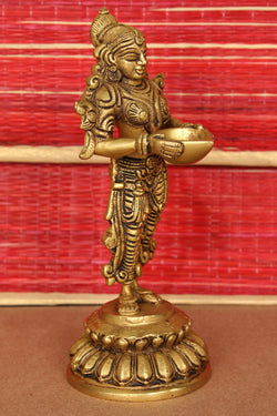 Image of Brass Hand-Carved Diya Lighting