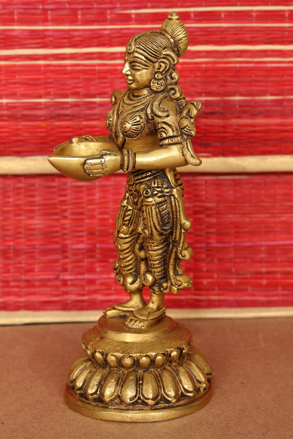 Brass Hand-Carved Diya Lighting