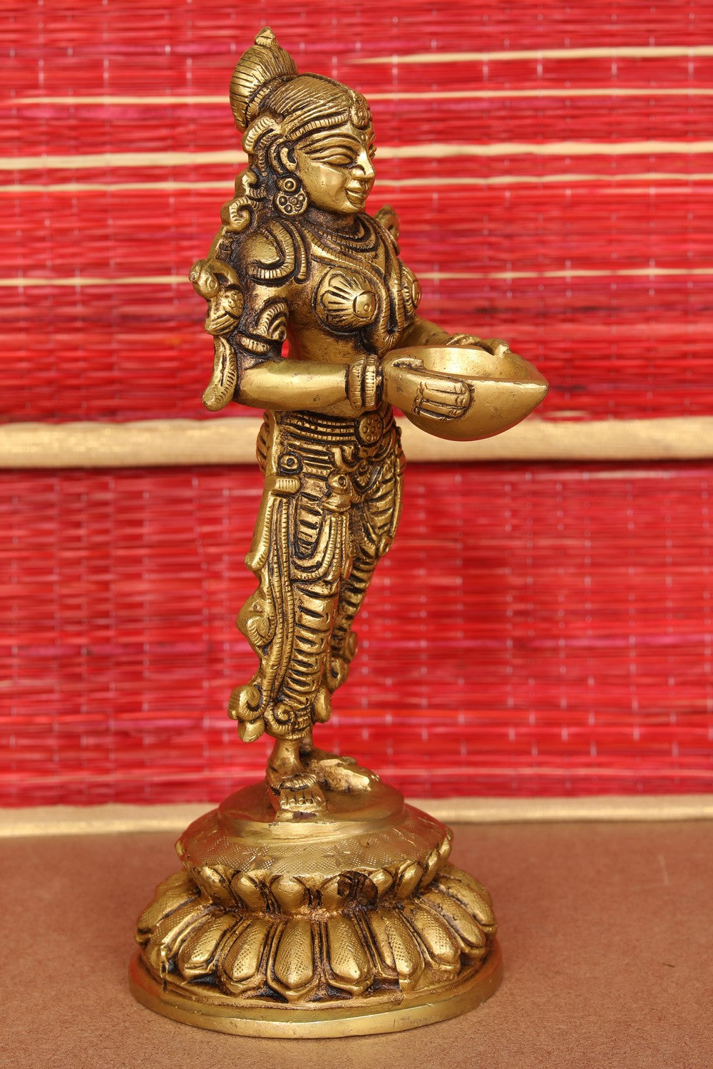 Brass Hand-Carved Diya Lighting