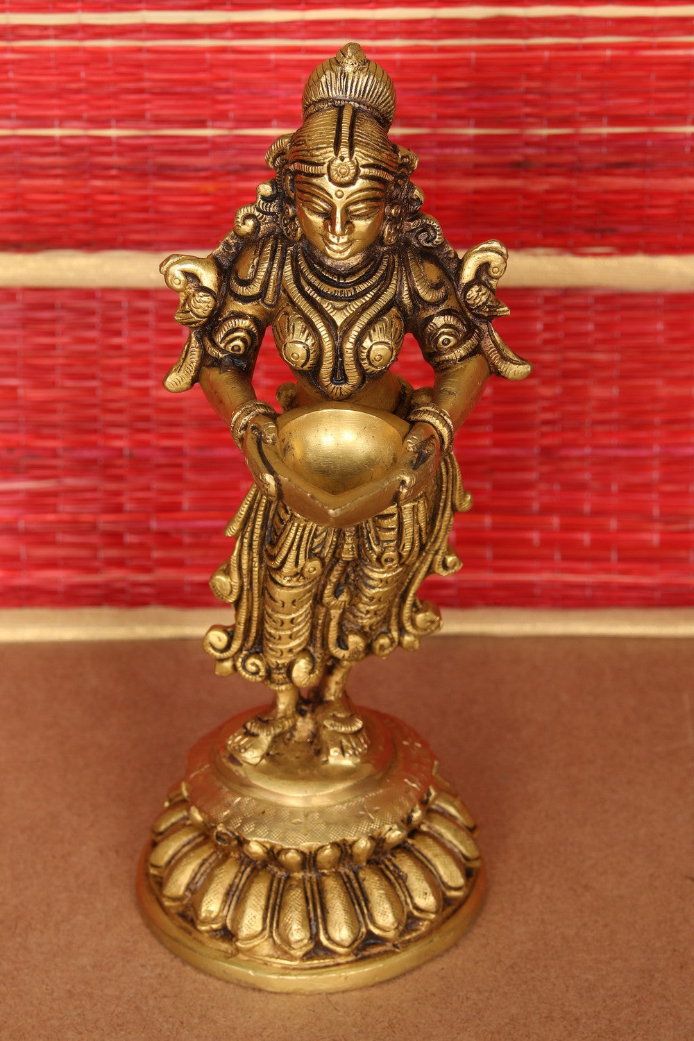 Brass Hand-Carved Diya Lighting