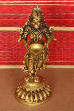 Image of Brass Hand-Carved Diya Lighting