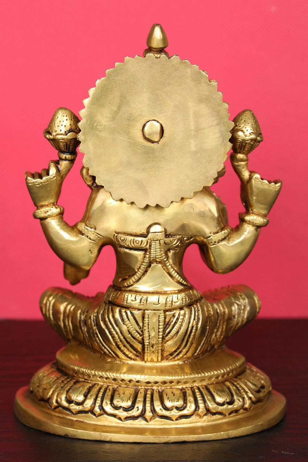 Brass Hand-Carved Lakshmi Idol