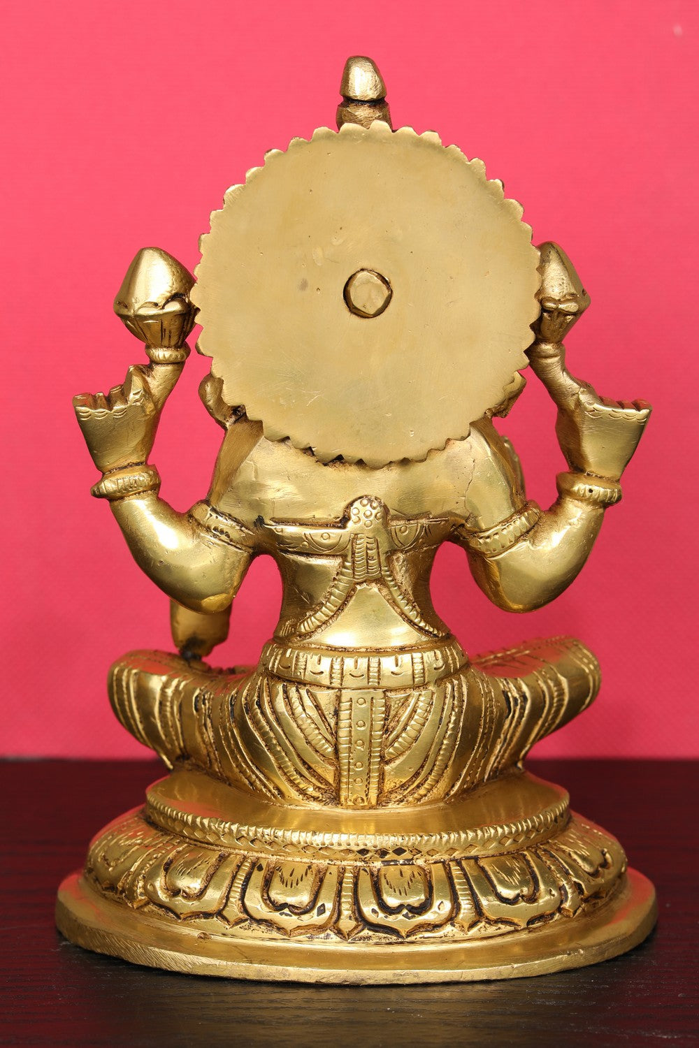 Brass Hand-Carved Lakshmi Idol