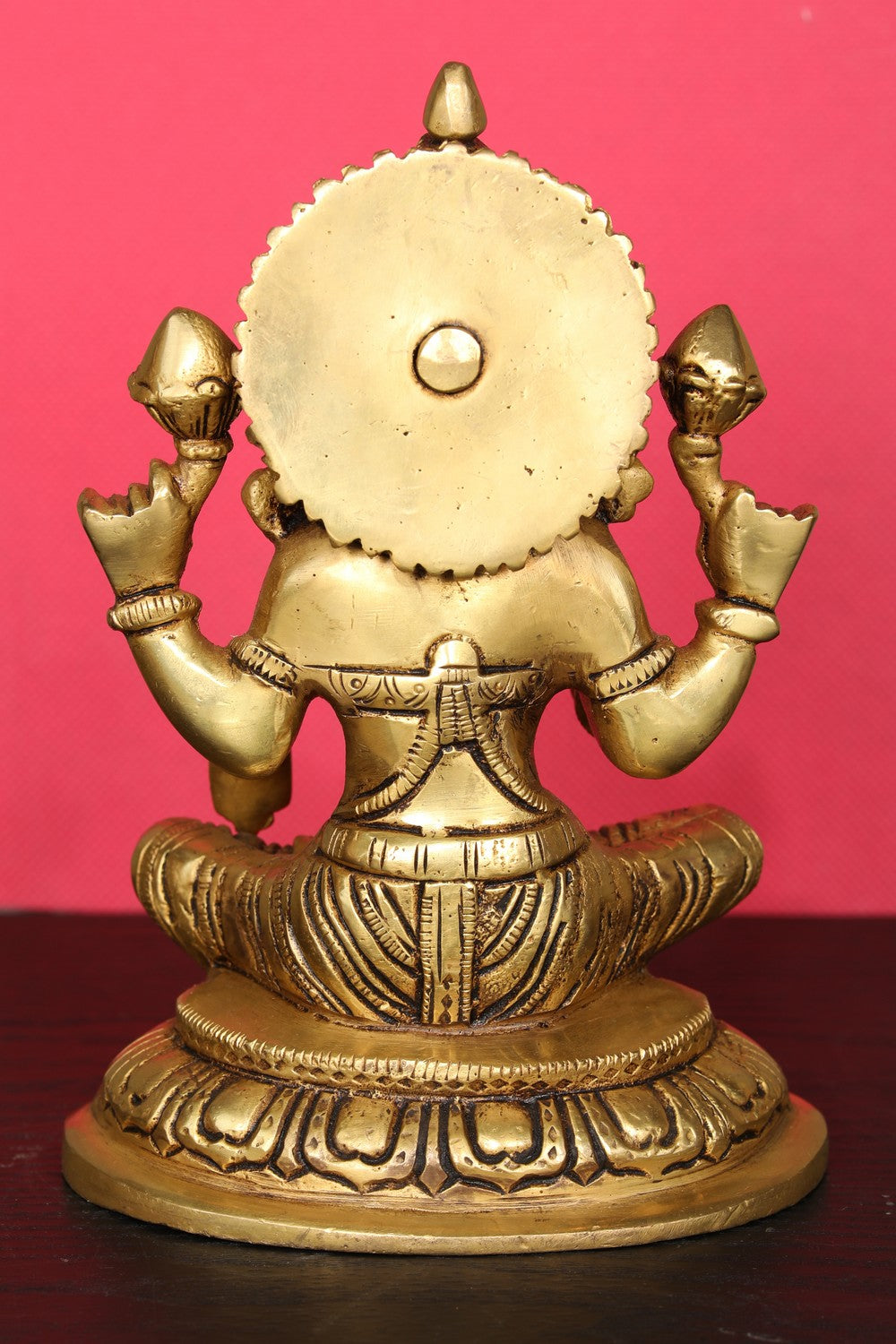 Brass Hand-Carved Lakshmi Idol