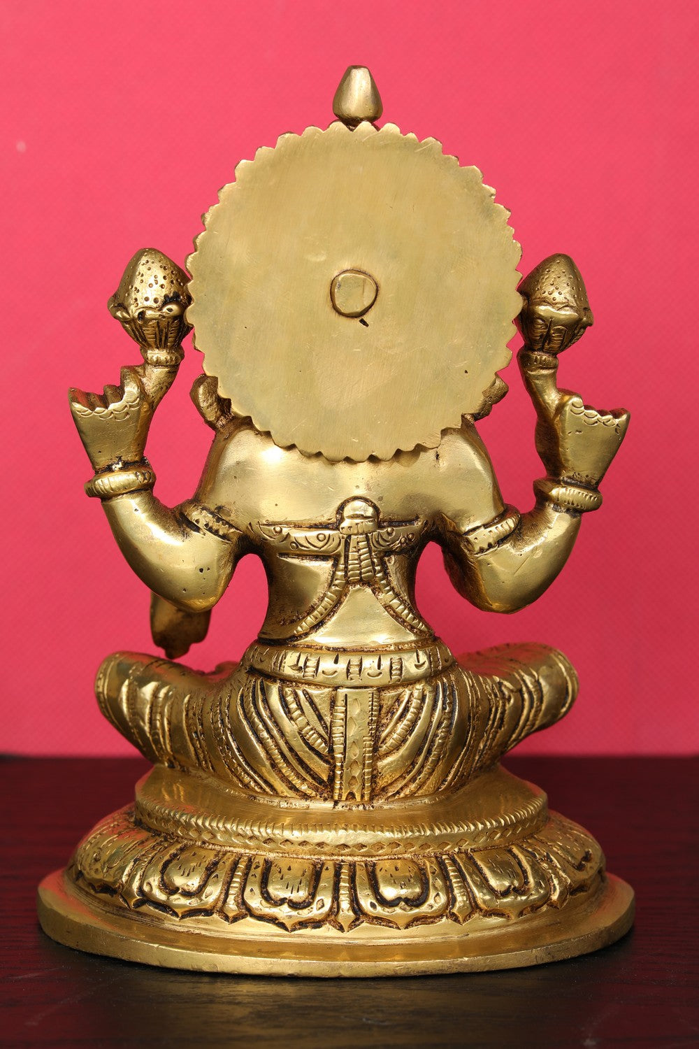 Brass Hand-Carved Lakshmi Idol