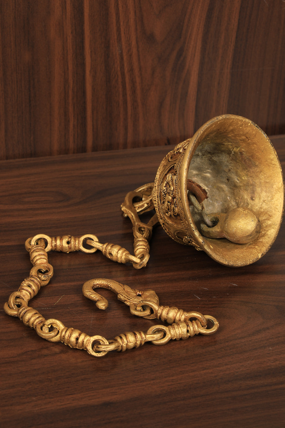 Collection of Brass Ganesh Handling Bell in a gallery layout