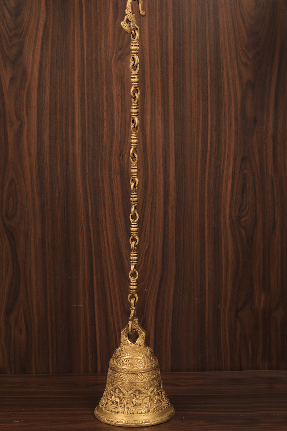 Image of Brass Goddess Lakshmi Handling Bell