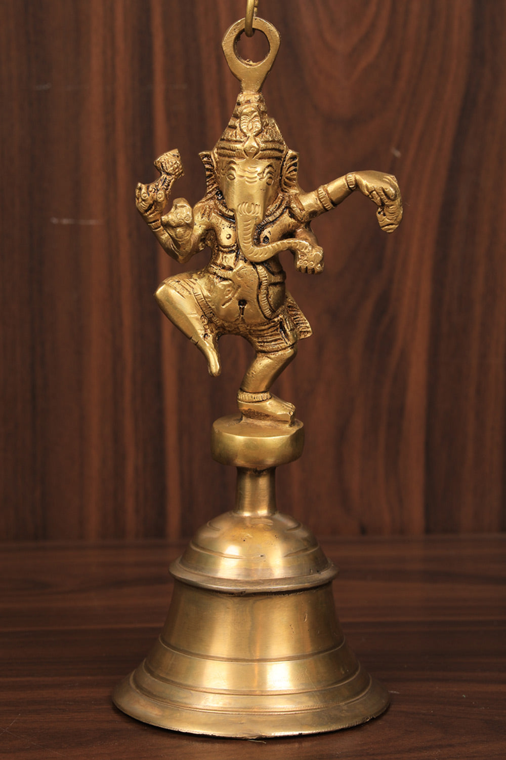 Collection of Brass Dancing Ganesh Handling Bell in a gallery layout