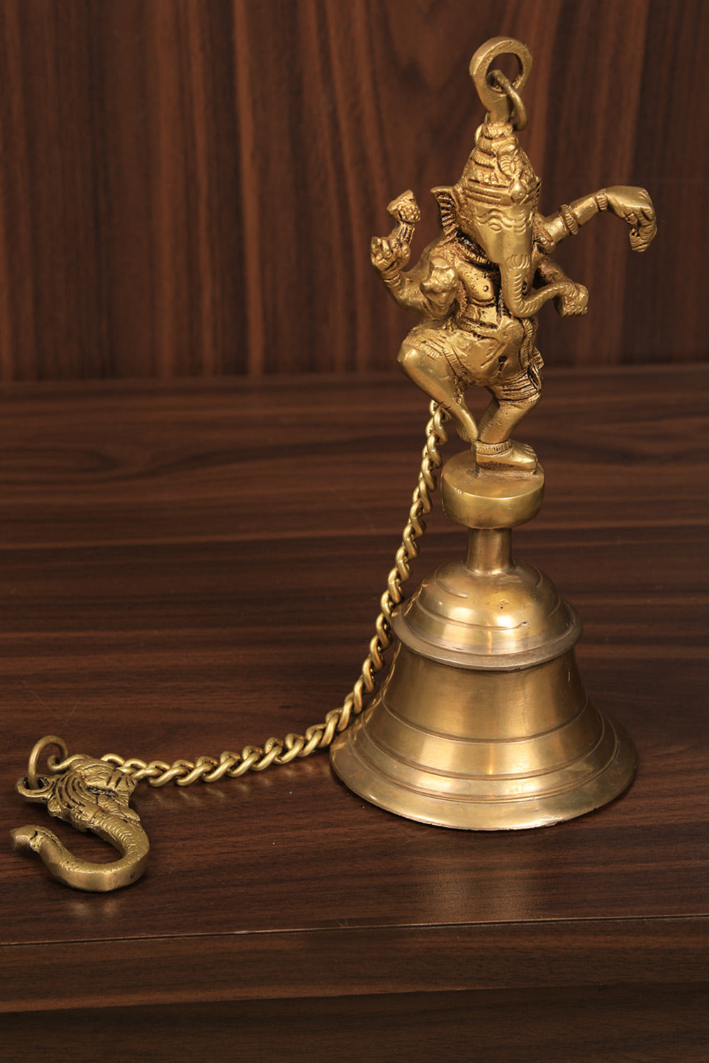 Collection of Brass Dancing Ganesh Handling Bell in a gallery layout