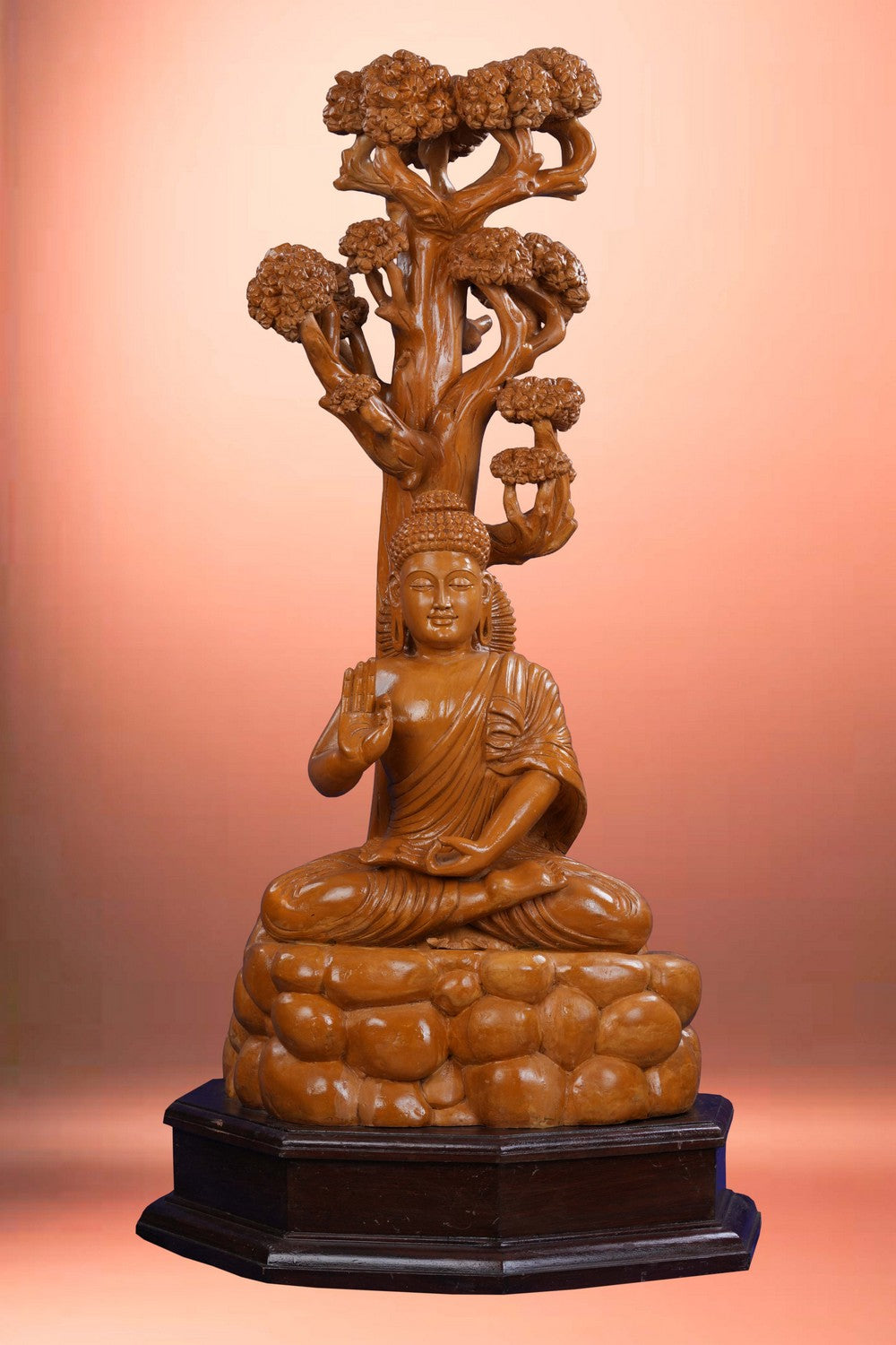 Image of Wooden Buddha Sculpture