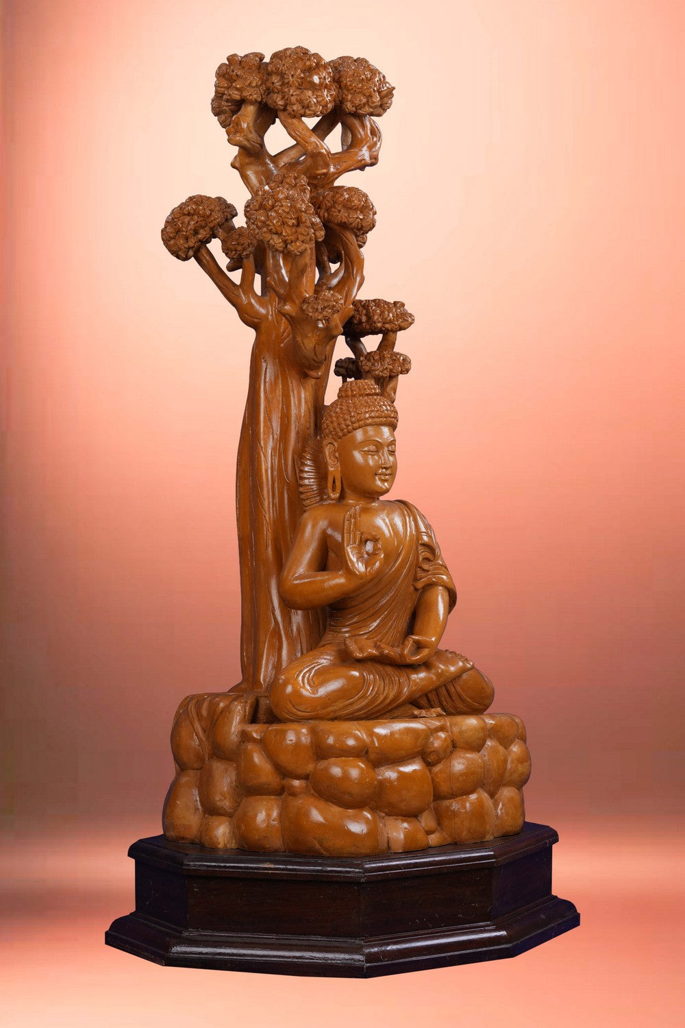Image of Wooden Buddha Sculpture