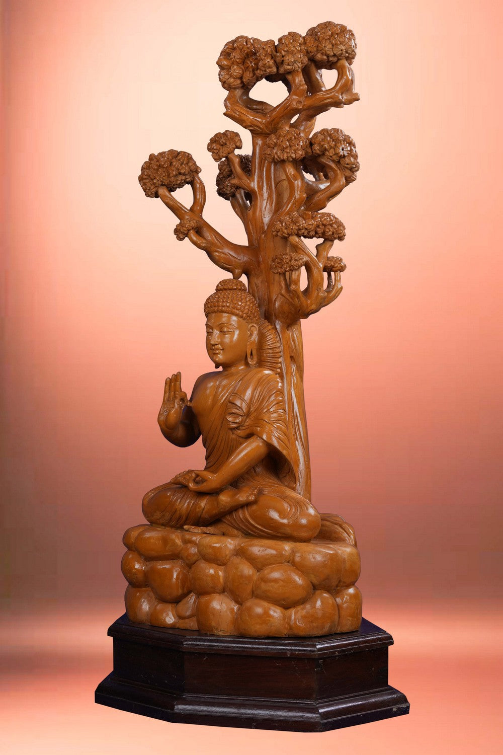 Image of Wooden Buddha Sculpture
