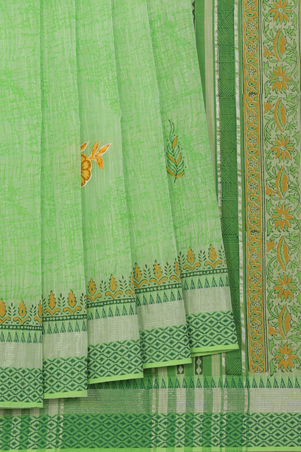 Hand Block Printed South Cotton Saree