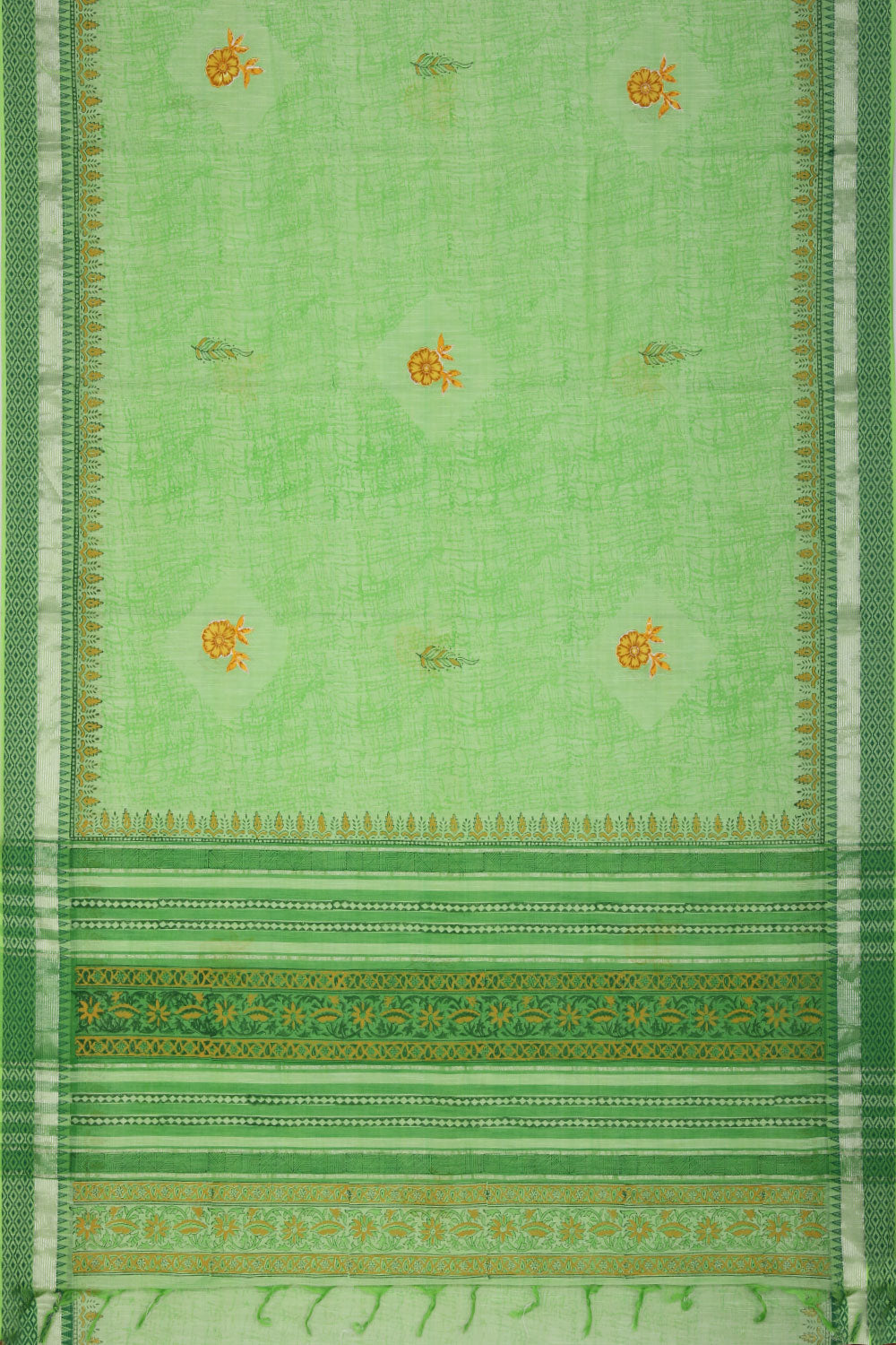 Hand Block Printed South Cotton Saree