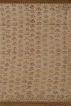 Collection of Mustard  Kalamkari Chanderi Saree in a gallery layout