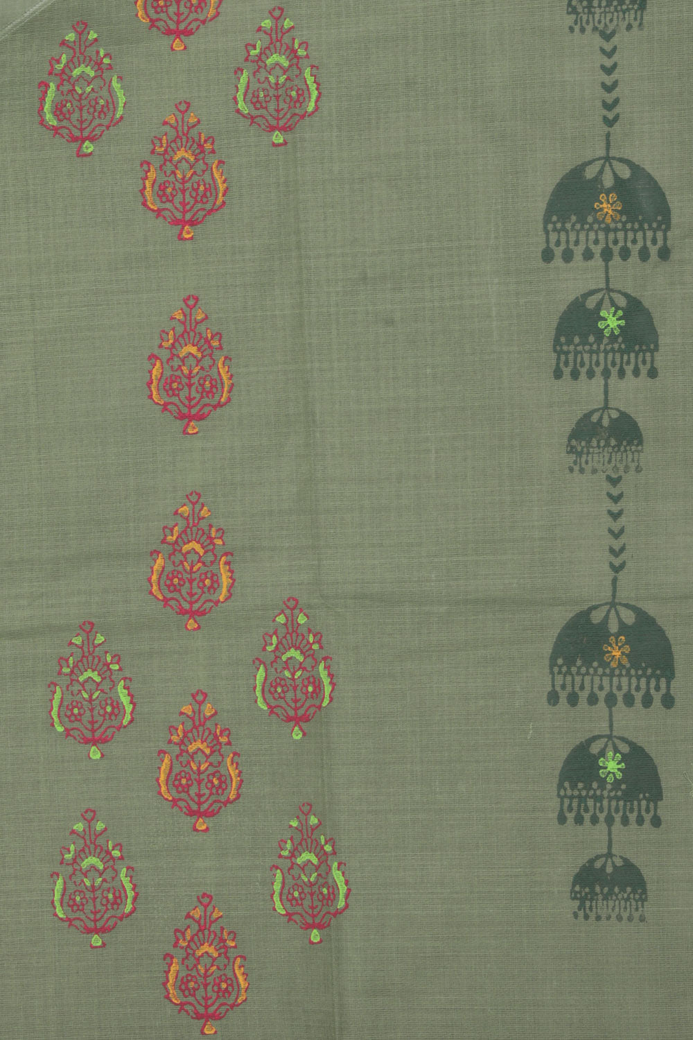 Collection of Hand block printed cotton saree in a gallery layout