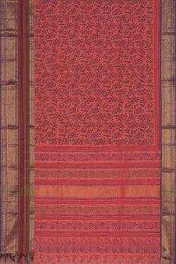 Collection of Hand block printed cotton saree in a gallery layout