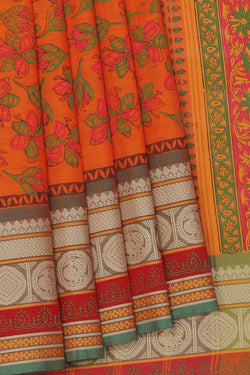 Collection of Hand block printed cotton saree in a gallery layout