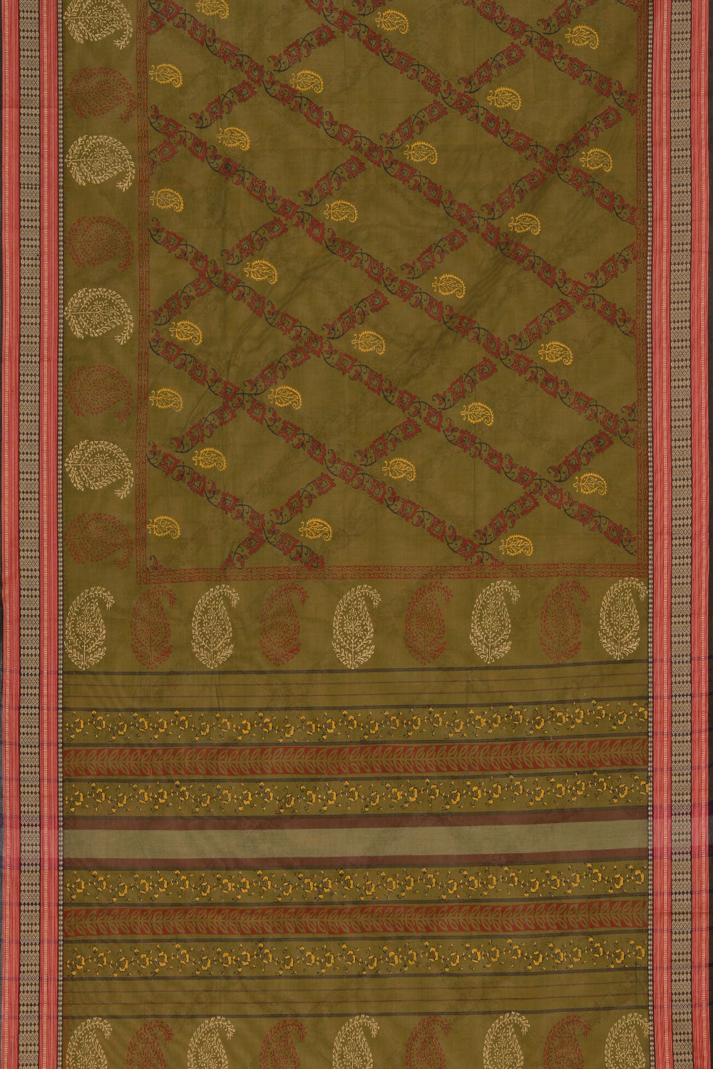 Collection of Hand block printed cotton saree in a gallery layout