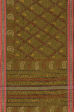 Image of Hand block printed cotton saree