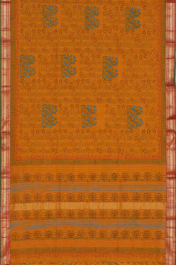 Collection of Hand block printed cotton saree in a gallery layout