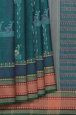 Collection of Hand block printed cotton saree in a gallery layout