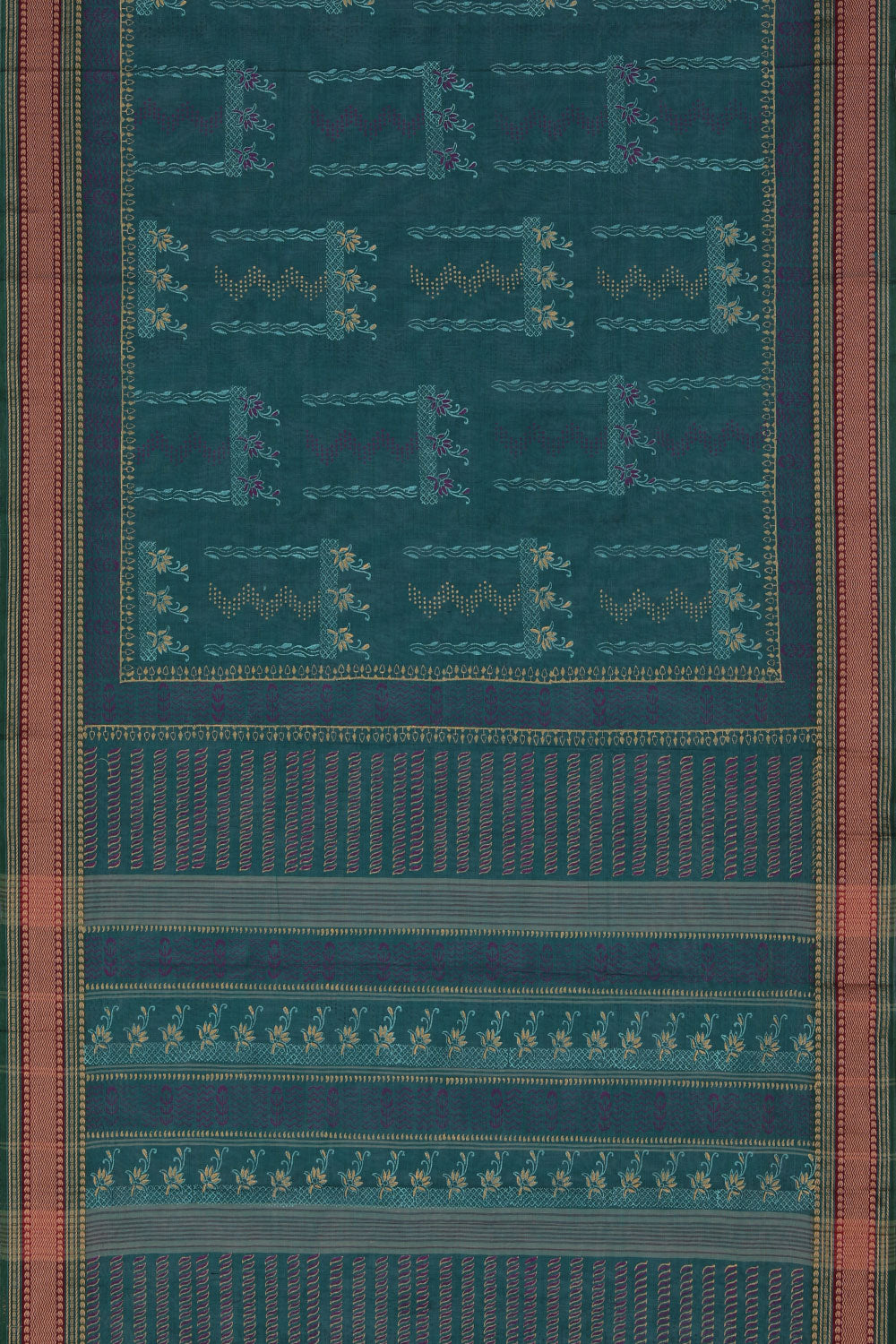 Collection of Hand block printed cotton saree in a gallery layout