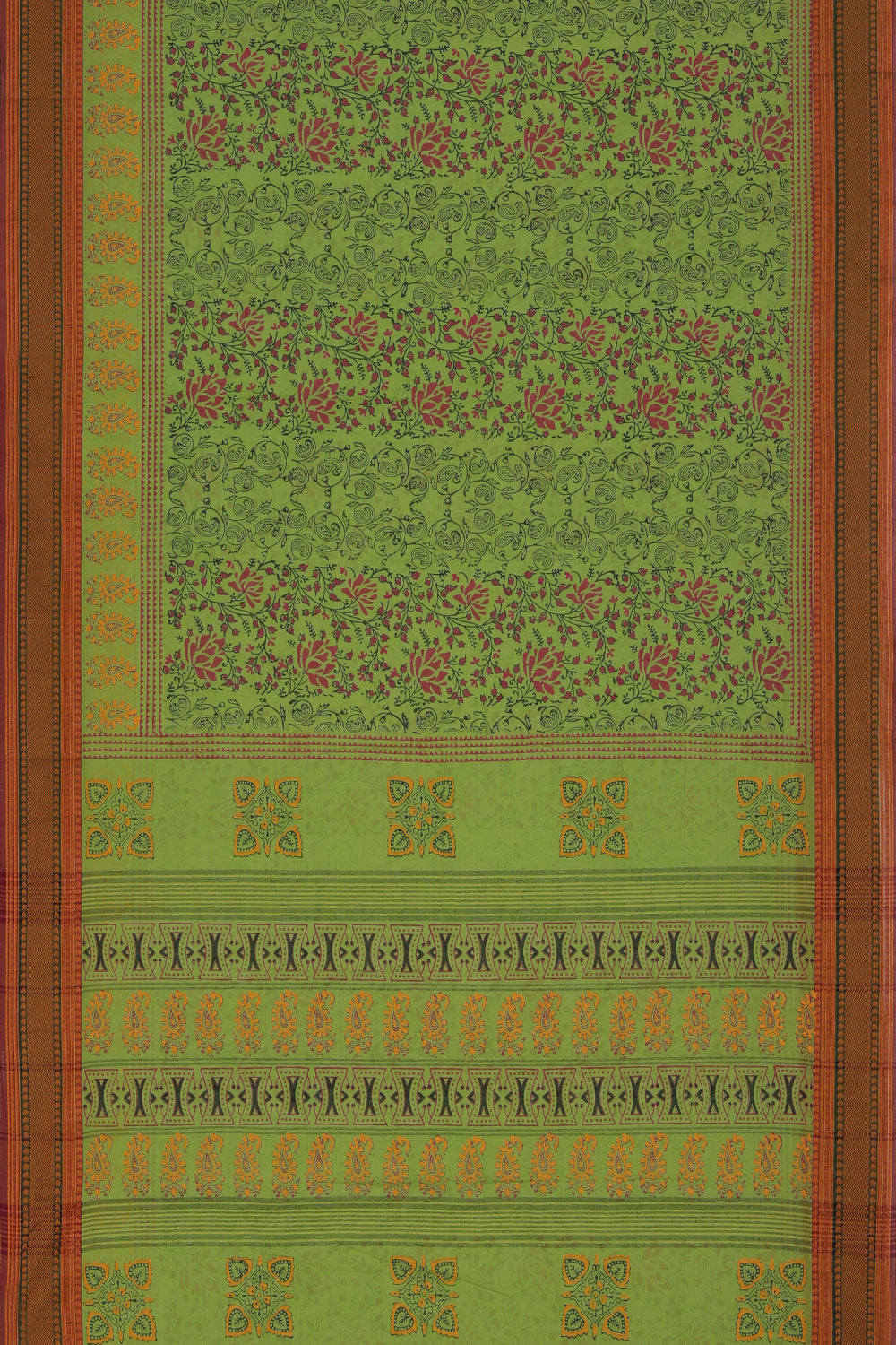 Collection of Hand block printed cotton saree in a gallery layout