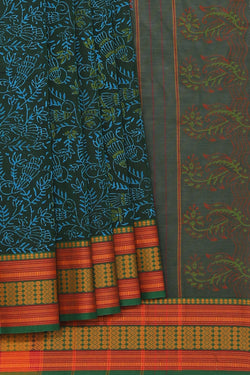 Collection of Hand block printed cotton saree in a gallery layout