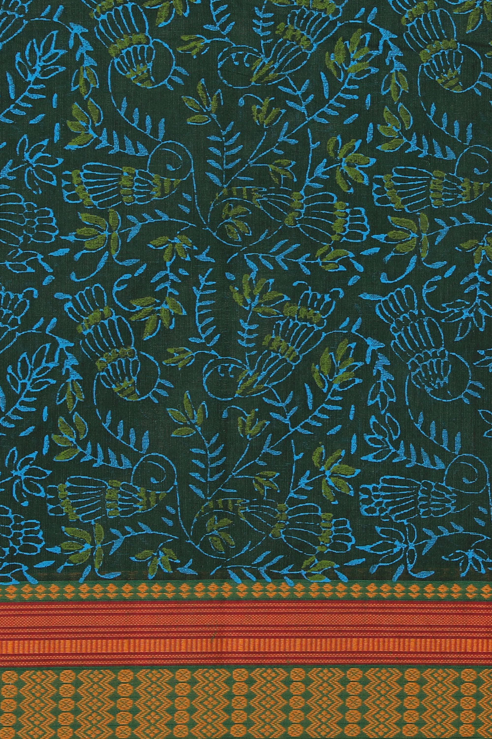 Collection of Hand block printed cotton saree in a gallery layout