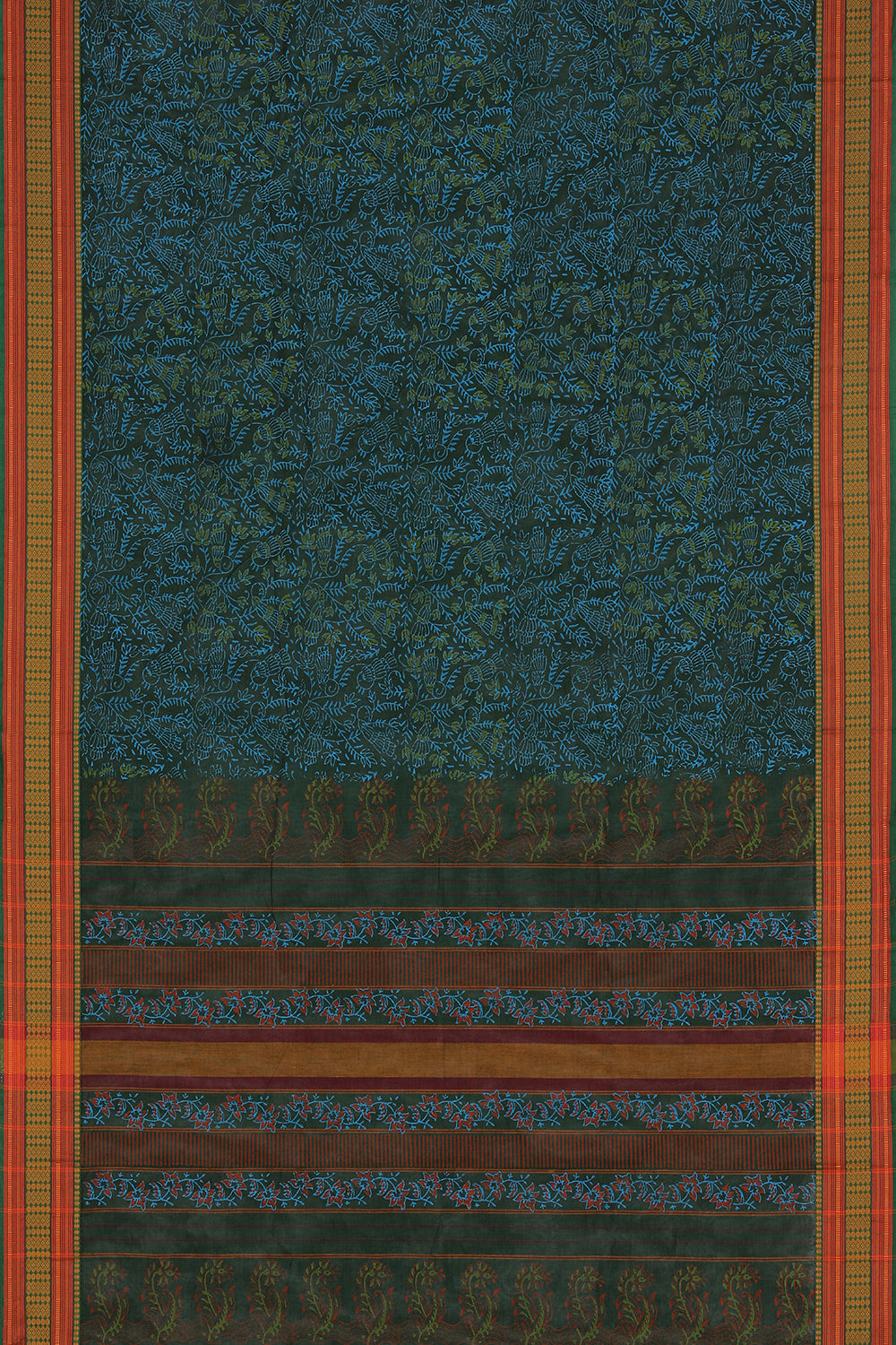 Collection of Hand block printed cotton saree in a gallery layout