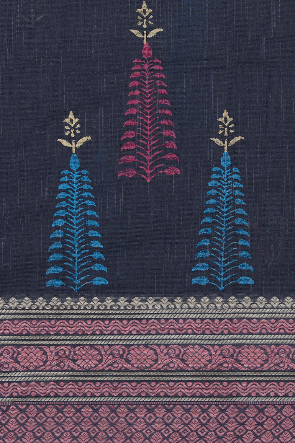 Collection of Hand block printed cotton saree in a gallery layout